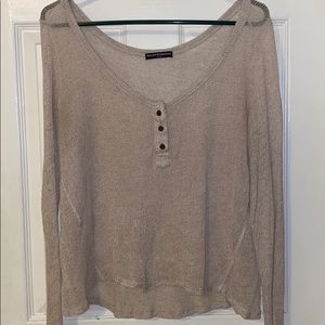 Brandy Melville Thin Button Sweater Tee